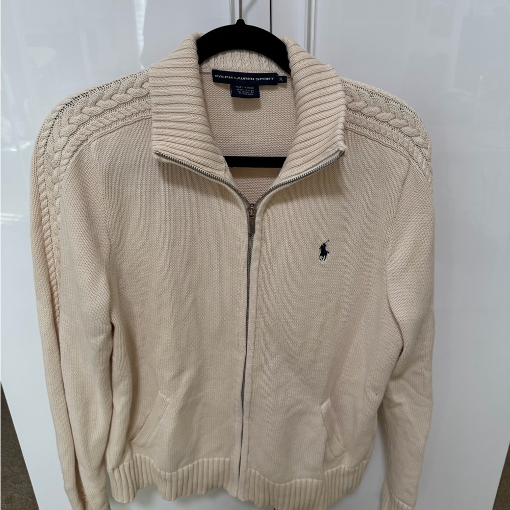 🤍 Ralph Lauren Sport Cream Cable-Knit Zip-Up Sweater 🤍 - Picture 9 of 10